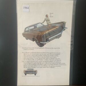 Vintage 1964 Buick Riviera An Almost Impossible Thing Happened Ad Advertisement